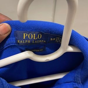 Blue polo shirt